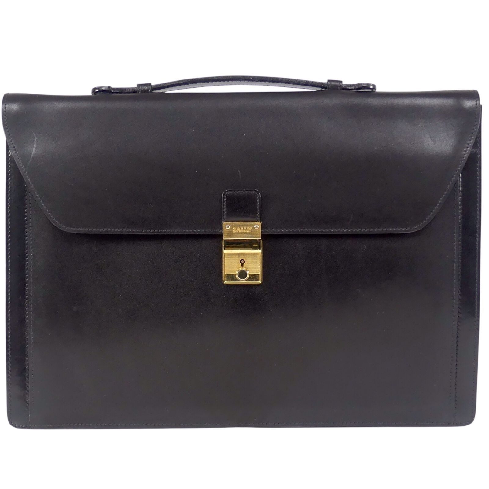 ⭐️極美品⭐️BALLY バリー　ブリーフケース ビジネスバッグ　ストライプ　黒 ⭐️極美品⭐️BALLY バリー ブリーフケース ビジネスバッグ