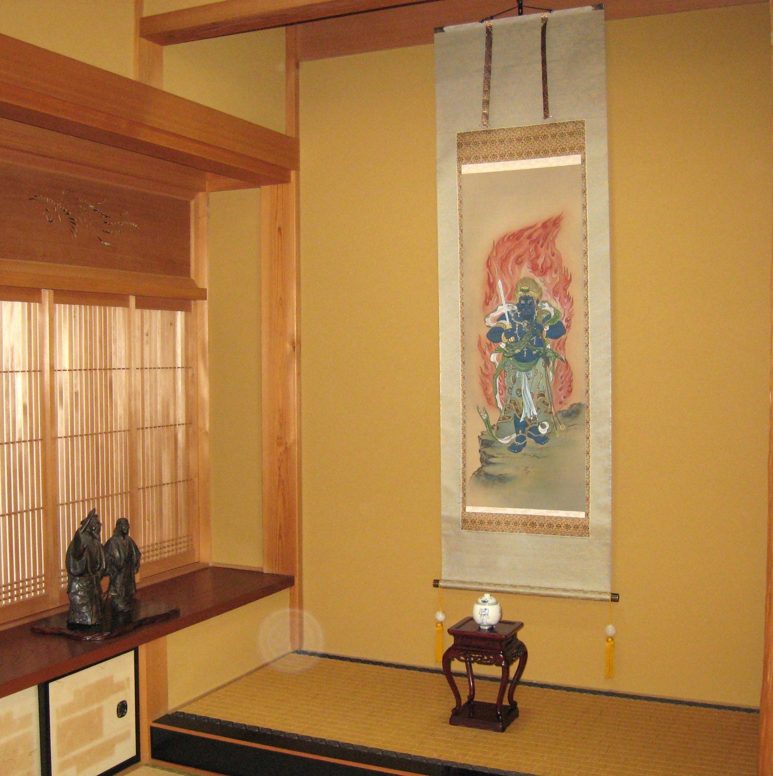 【特価品】掛け軸 掛軸　不動明王・青不動◆古田瑞洸 (真筆・新品) 特価品】掛け軸 掛軸 不動明王・青不動◇古田瑞洸 (真筆・新品