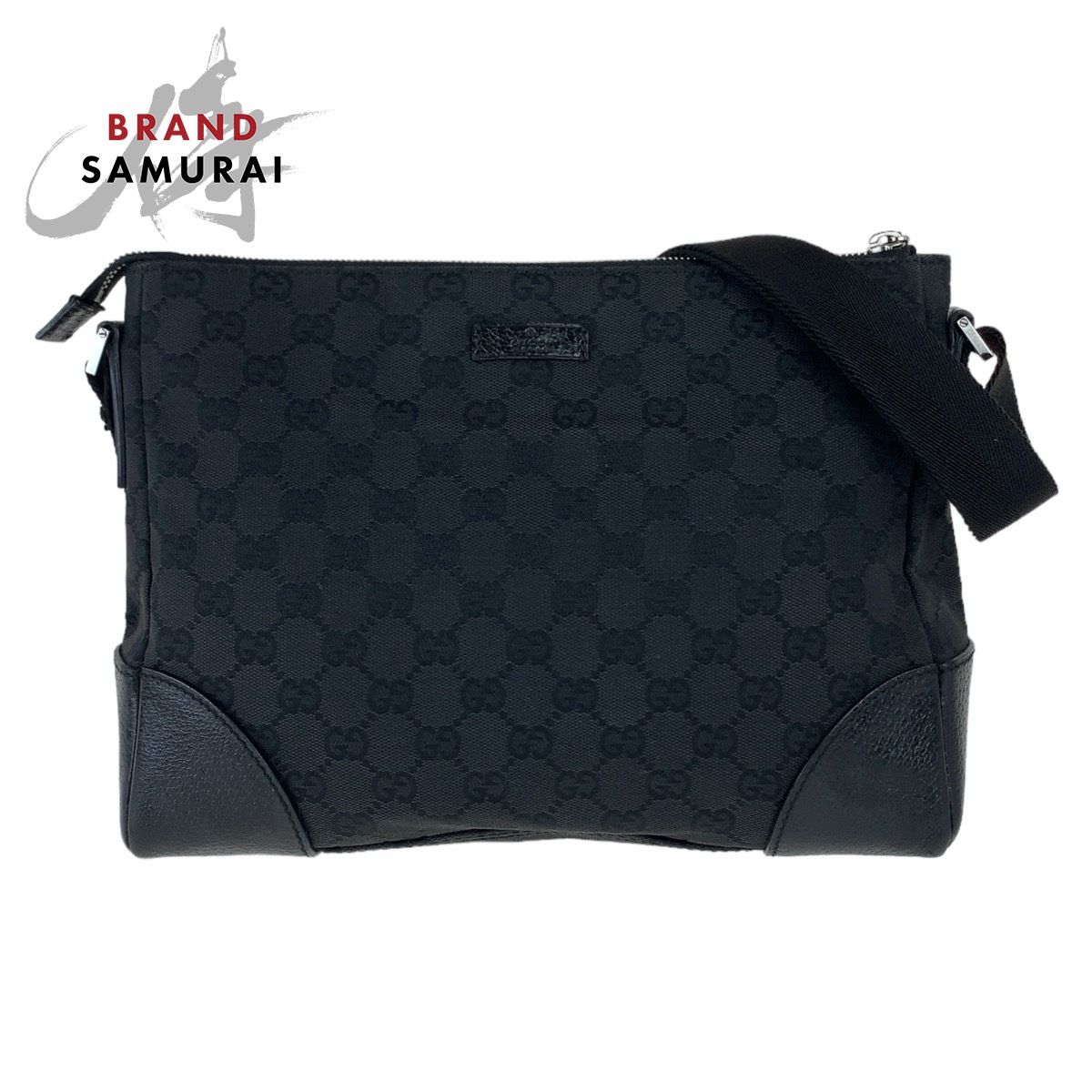 GUCCI GG柄 キャンバスレザー シルバー金具 ショルダーバッグ GUCCI 