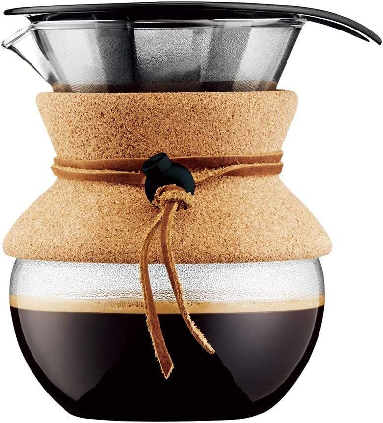 【BODUM】 ボダム POUR OVER プアオーバー ドリップコーヒーメーカー (ステンレスフィルター付き) 500ml コルク