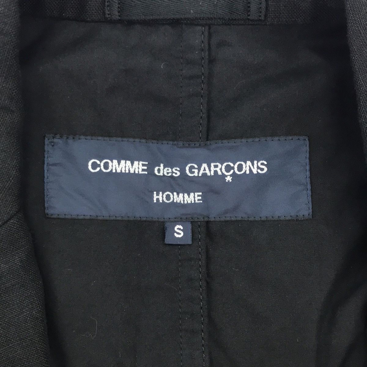 COMME des GARCONS HOMME コムデギャルソンオム 08SS リネンセットアップ HA-J093 HA-P059 ブラック S M