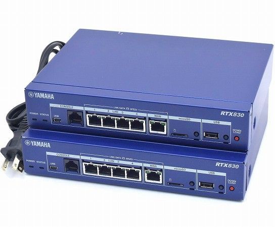 【2台セット】YAMAHA RTX830 ギガアクセスVPNルーター 2系統5ポート1000BASE-T IPsec時最大スループット1Gbps YAMAHA RTX830 ルーター 2台セット