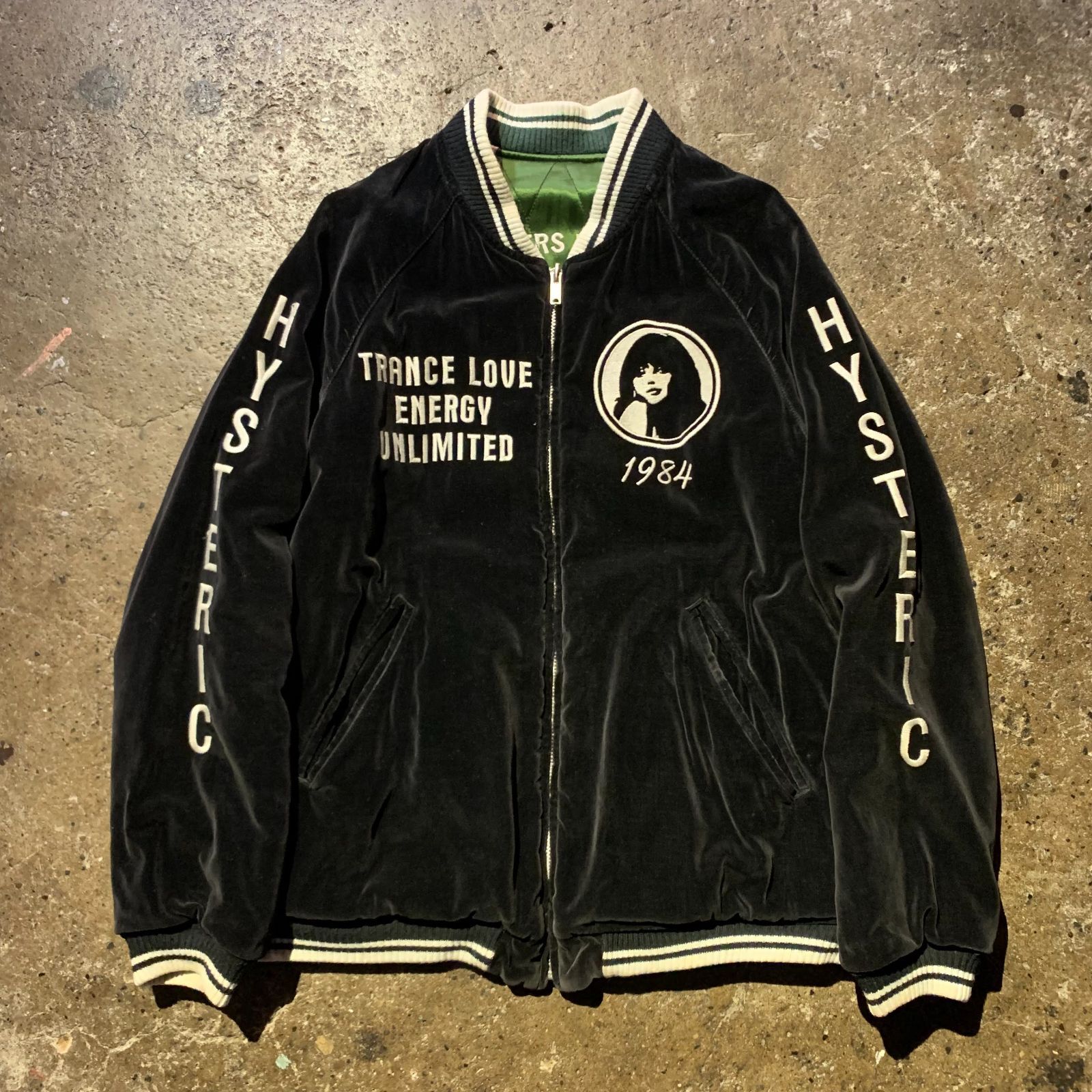 HYSTERIC GLAMOUR スカジャン 黒　リバーシブル HYSTERIC GLAMOUR - ヒステリックグラマー ブルゾン スカジャン