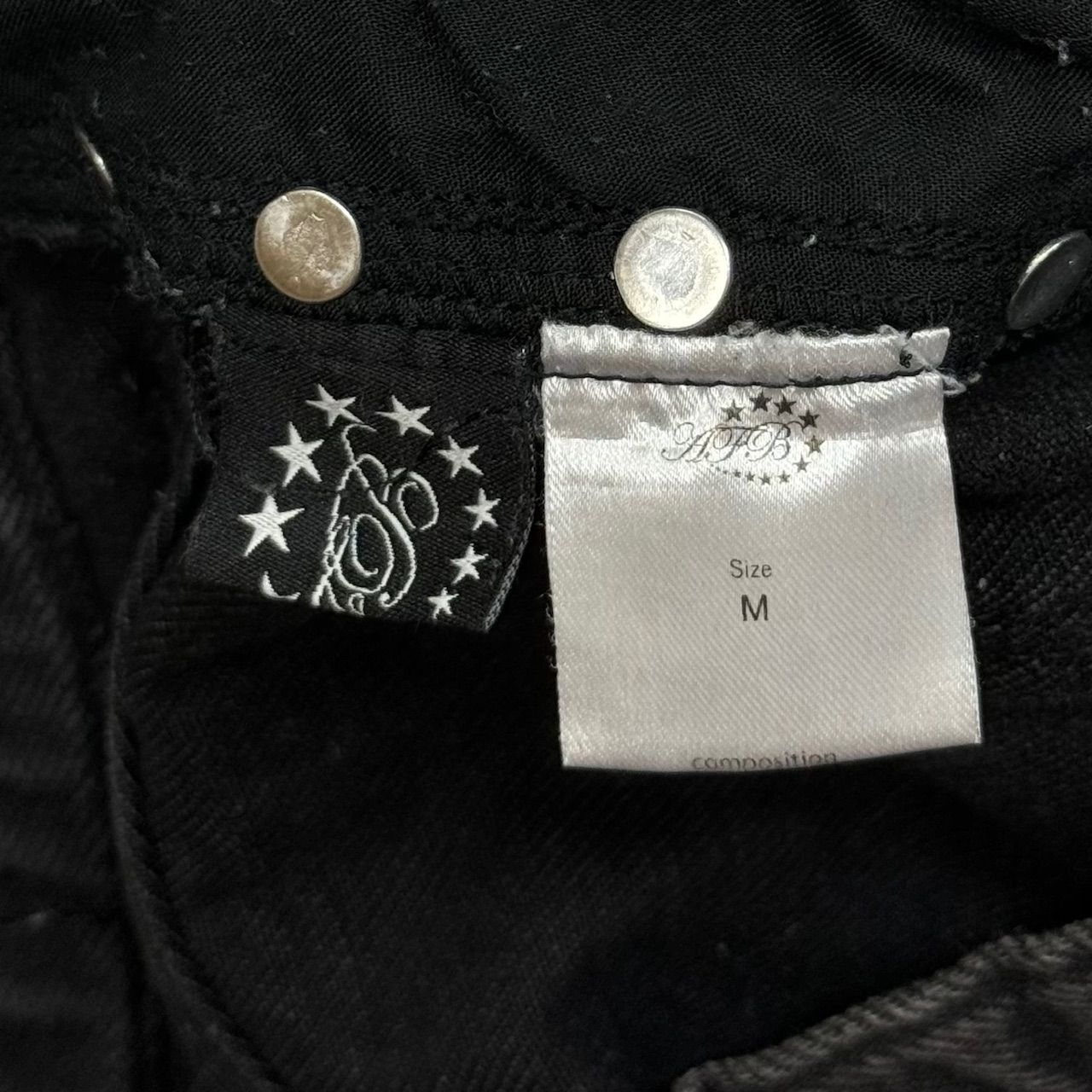 AFB フレアパンツ スタッズ 定価30800円 AFB BAGGY STUDS DENIM PANTS バギースタッズデニム