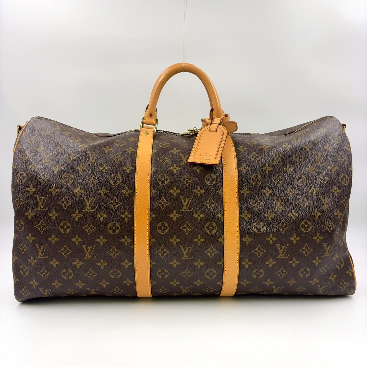 LOUIS VUITTON キーポル60 モノグラム モノグラム レザー×PVC ブラウン ボストンバッグ ゴールド M41422