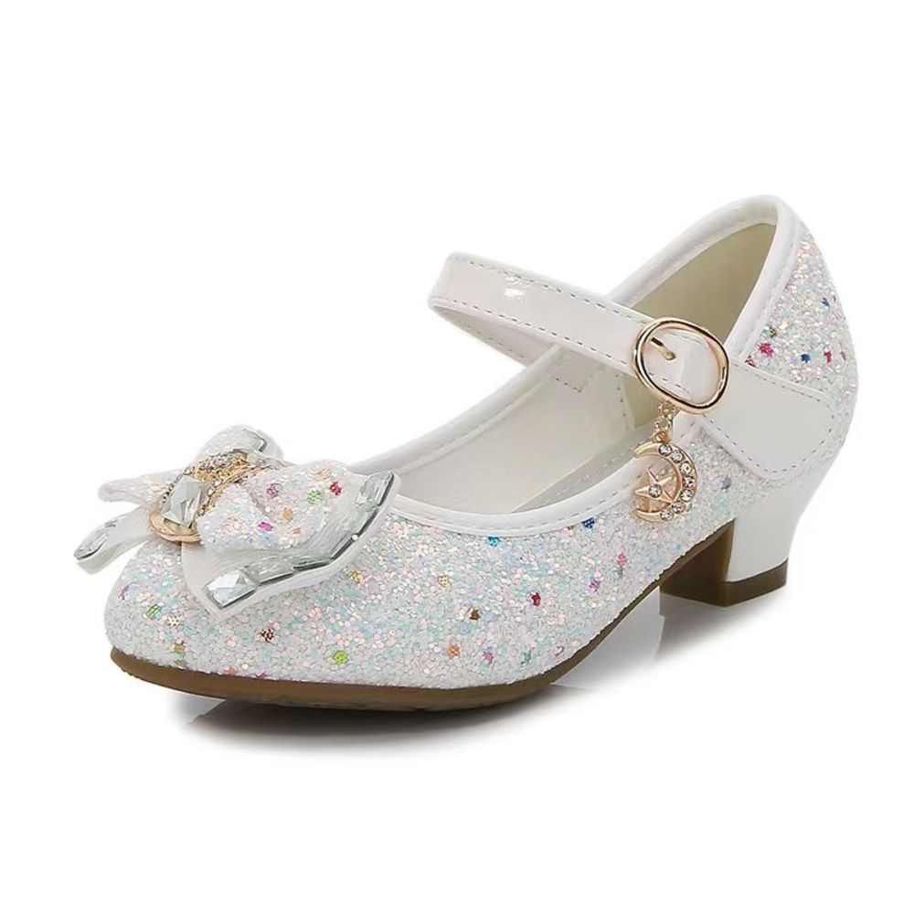 ホワイト  37(22.5cm)  シューズ 女の子 フォーマル リボン チャーム yskshoes5251 フォーマルシューズ 女の子 ドレスシューズ キラキラ キッズ 子供 子ども クツ 靴 くつ ガールズ コスチューム パ