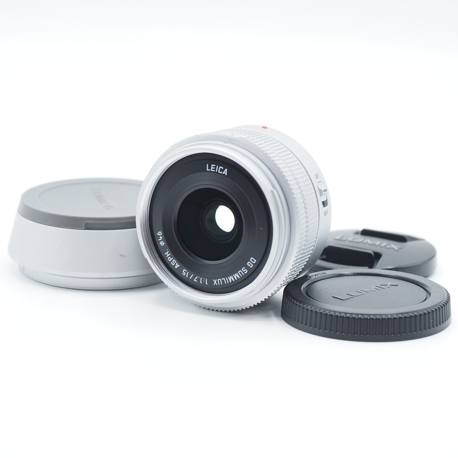 上品 フード付き Panasonic パナソニック 単焦点 ライカ DG SUMMILUX 15mm|F1.7 ASPH. シルバー H-X015-S 2827