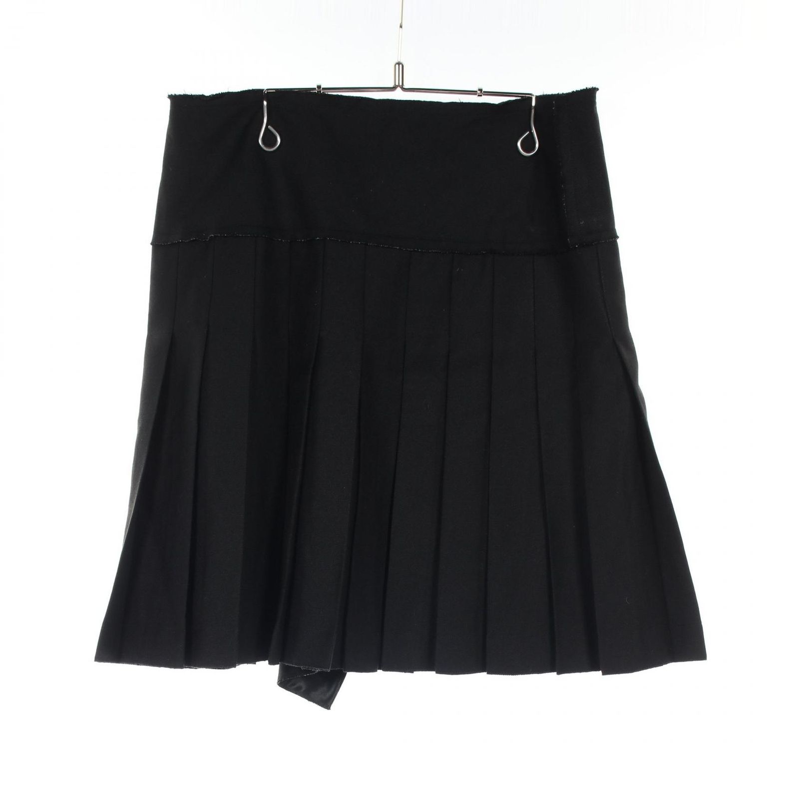 シャネル CHANEL スカート P26359 ブラック ウール プリーツスカート