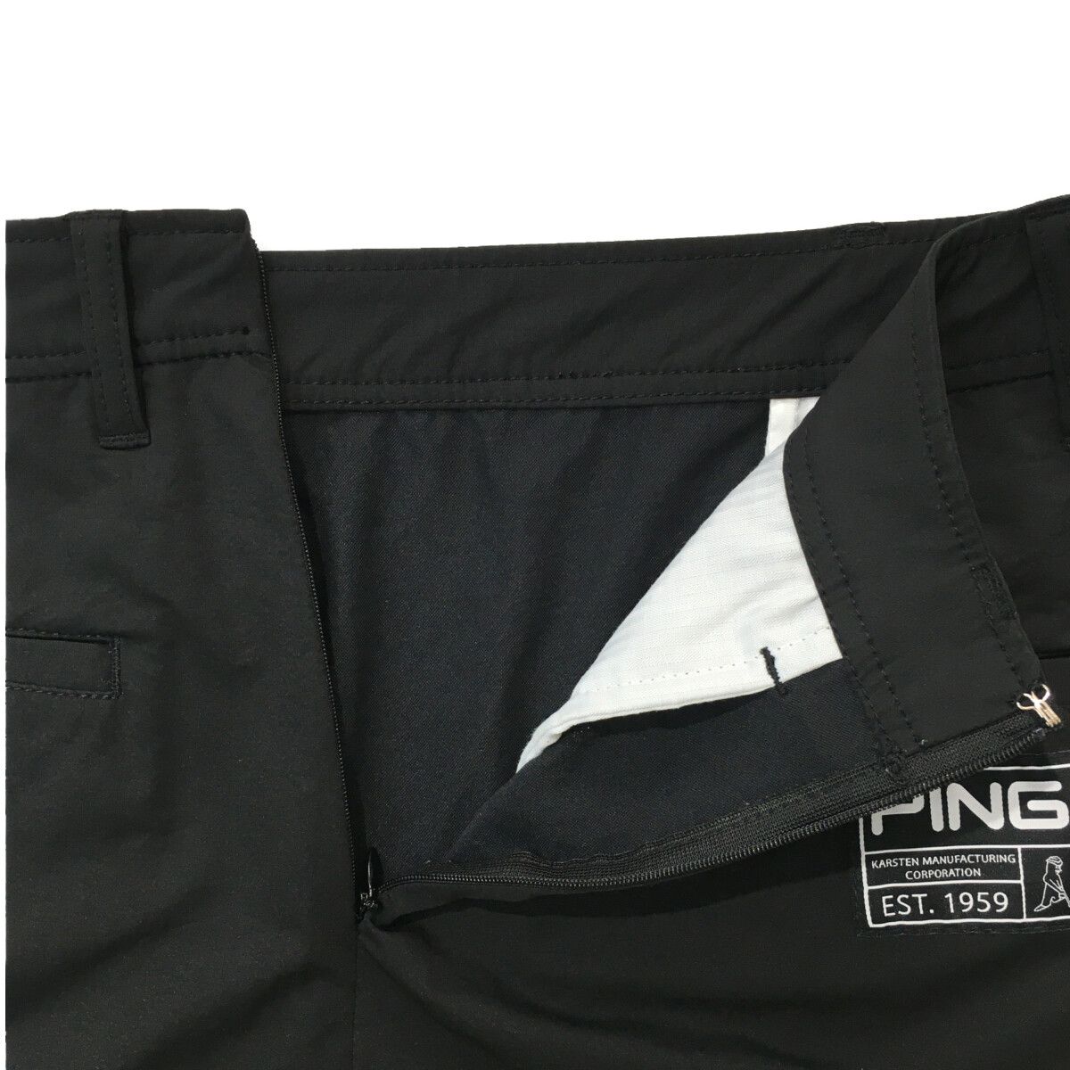 中古 レディース ピン PING スカート LL 黒 ブラック ロゴ