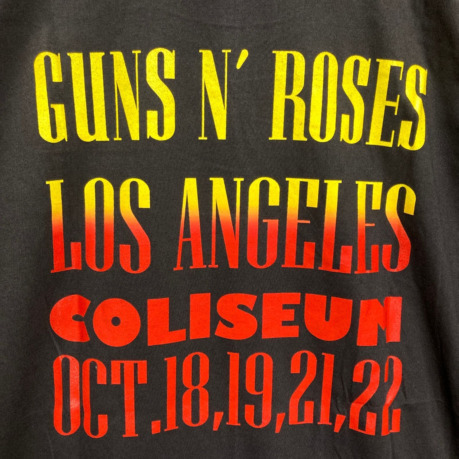◉ ガンズアンドローゼス GUNS N ROSES 黒 長袖 Tシャツ ロンT バンド