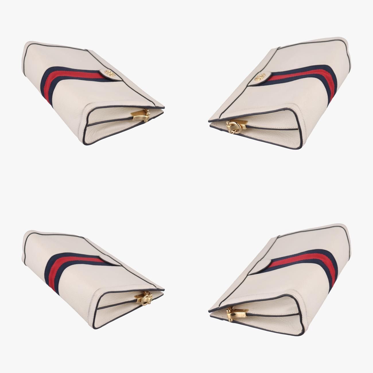 グッチGucciオフィディアホワイト×ブラック×レッドレザー