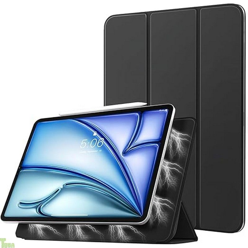 ブラック TiMOVO iPad Air 11インチ ケース M3/M2 (2025/2024) iPad Air 第5世代/第4世代 ケース 10.9インチ(2022/2020) マグネットス吸着式 iPadair7/air6/air5/air4 