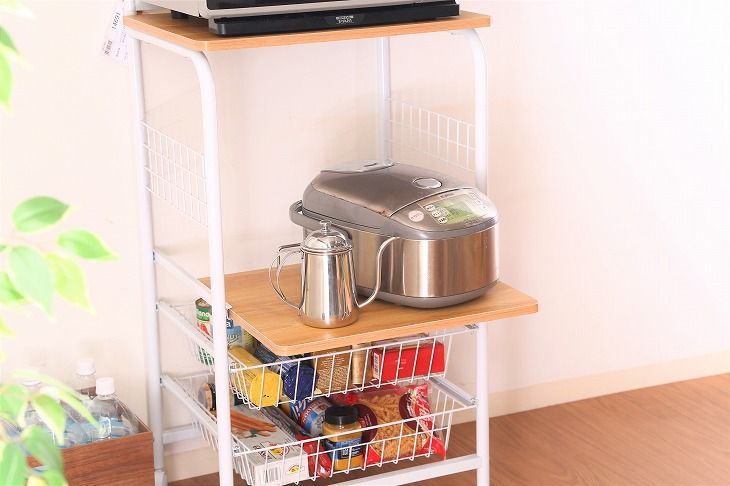 工場 レンジワゴン FBC-03-1 BK/BR WH/NA 14637/14691 不二貿易