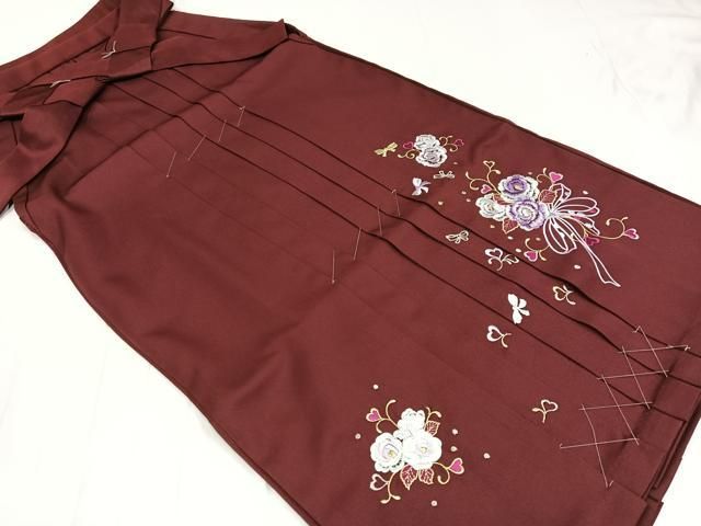 平和屋着物●行灯袴　刺繍　舞花文　金糸　洗える着物　未使用　AABB3608ph 平和屋着物○行灯袴 刺繍 舞花文 金糸 洗える着物 未使用 AABB3608ph