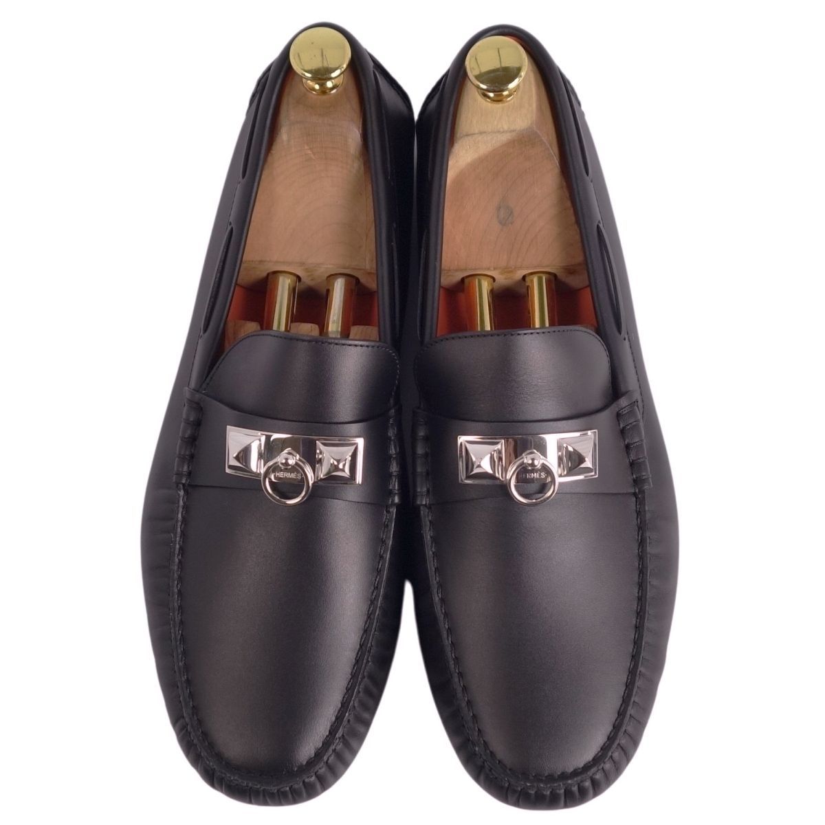 未使用 エルメス HERMES ローファー アーヴィング モカシン コリエ・ド  