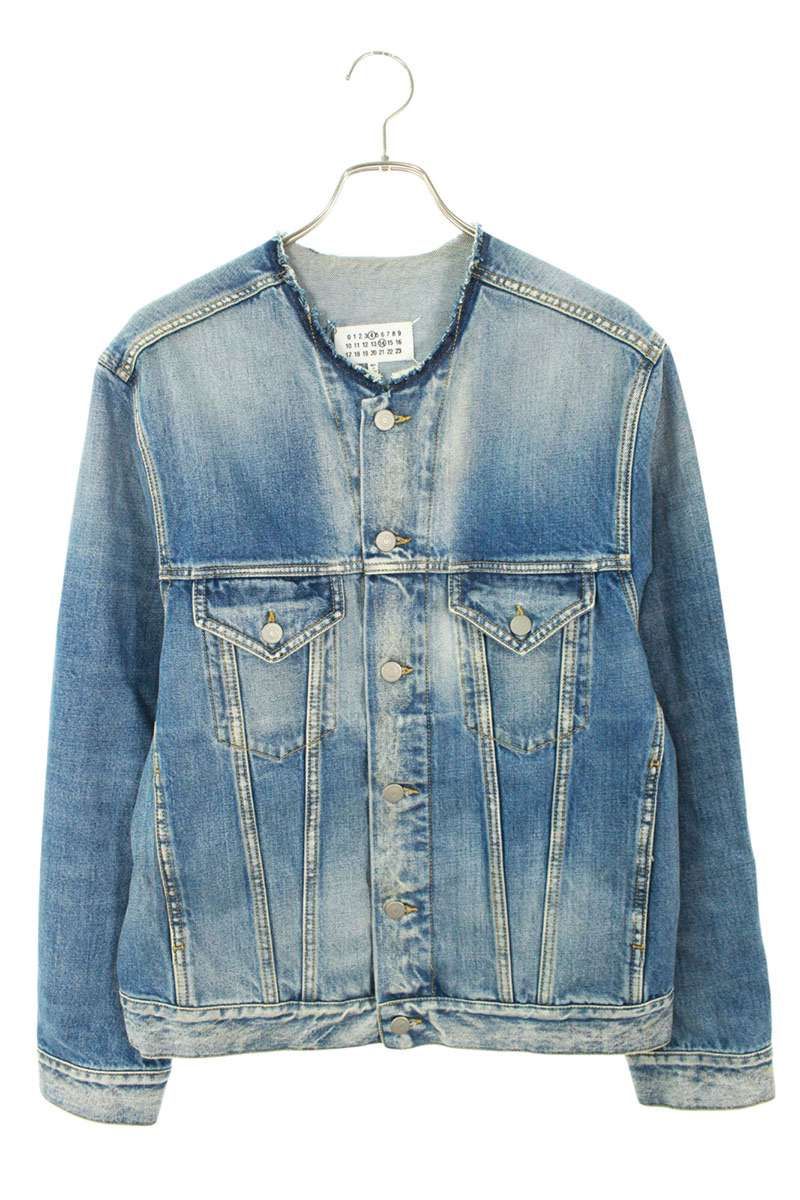 メゾンマルジェラ 22AW SI1AM0006 ノーカラーカットオフデニム