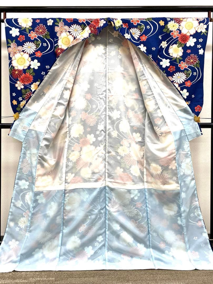 2尺袖 ポリエステル着物 紋意匠 桜 袴向き 2尺袖 ポリエステル着物 紋意匠 桜 流水 袴向き - メルカリ