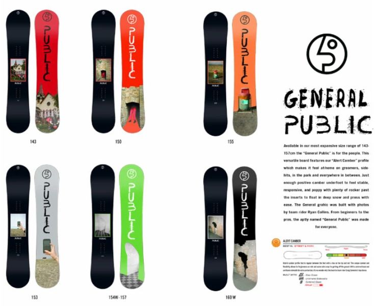 PUBLIC GENERAL HYBRID CAMBER　153cm Public General Snowboard 2025 | Zumiez