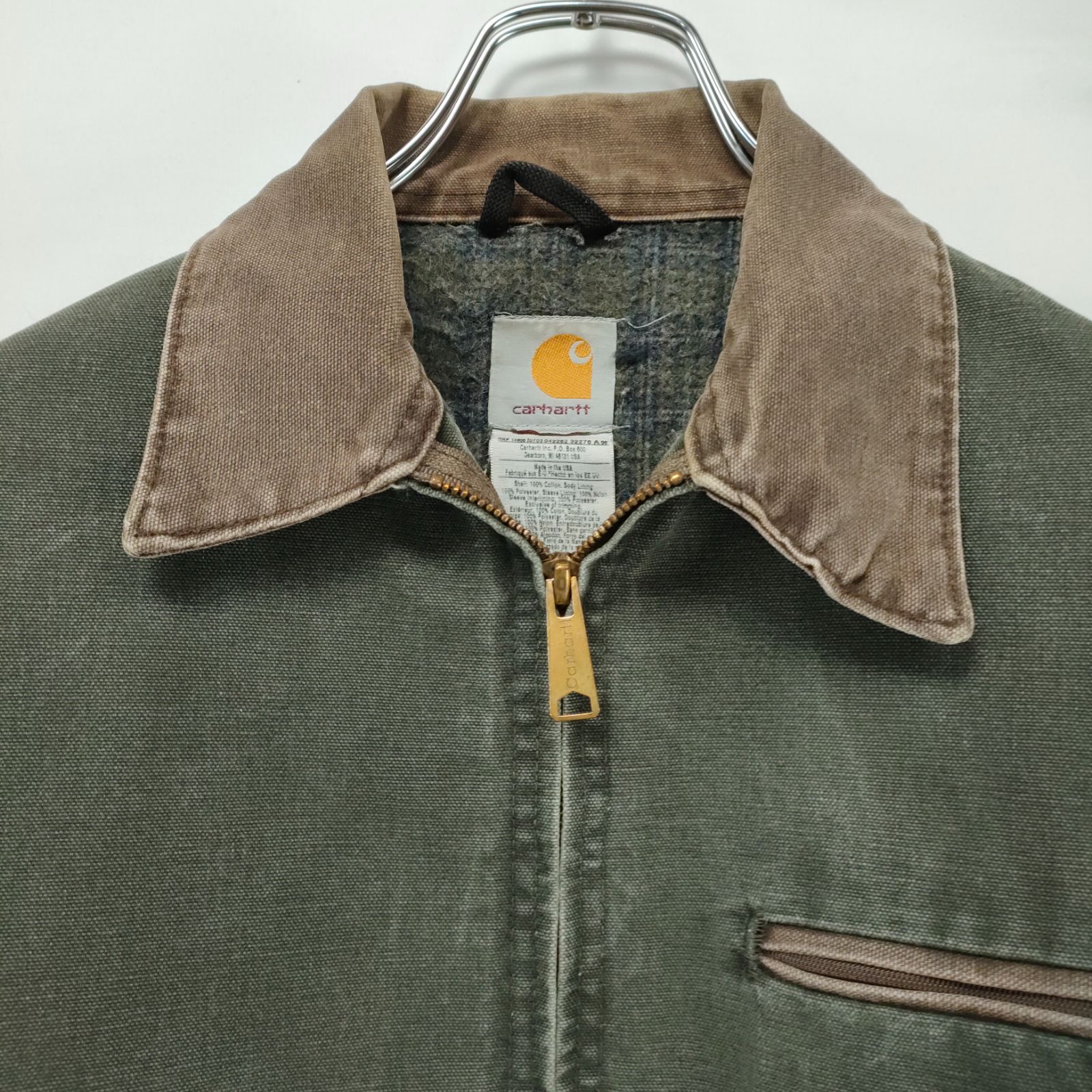KJ Carharttデトロイトジャケット MOS モスグリーン L carhartt デトロイトジャケット モスグリーン MOS Lサイズ USA製