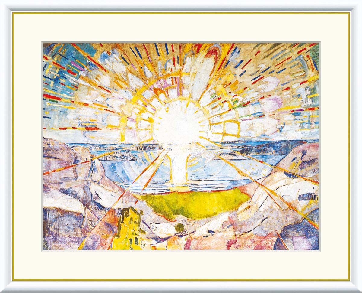 美品 牧野宗則「光彩」木版画 1987年制作 直筆サイン入り 額縁入り人気