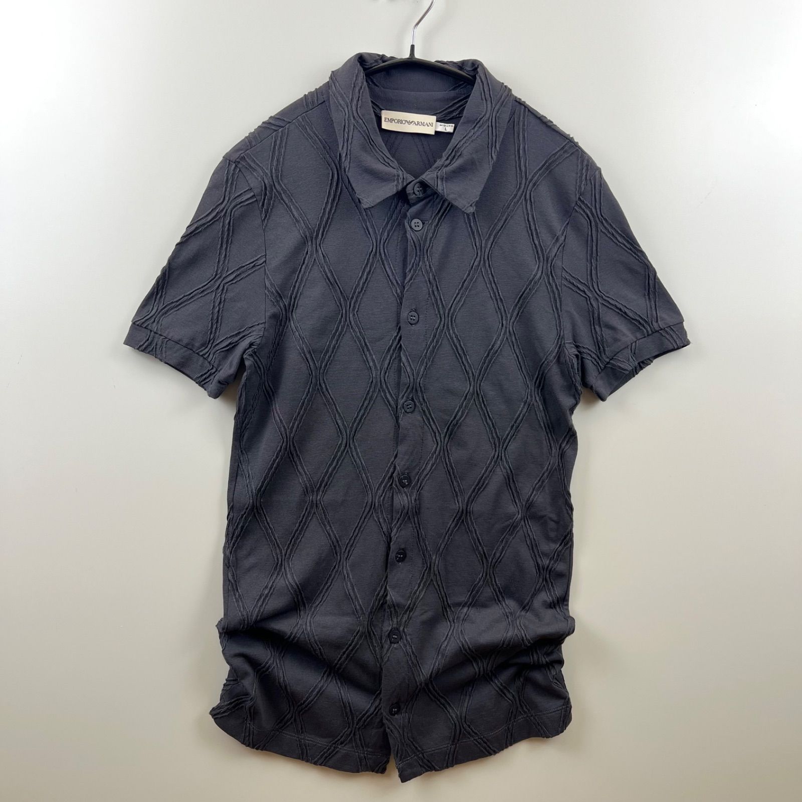 00’s ARMANI カットソー　archive EMPORIO ARMANI 00s archive 3D design S/S shirts L エンポリオ
