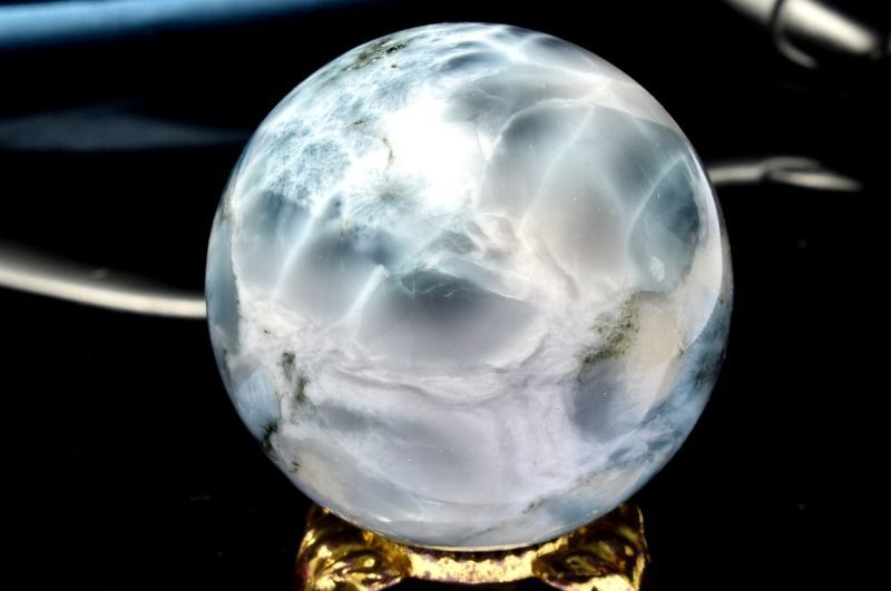 １点物 数量 パープルラリマー 43.5mm 丸玉 台座付き 原石 パワーストーン 天然石 _CG6664 宅急便 NEXPOTALLINN_EU