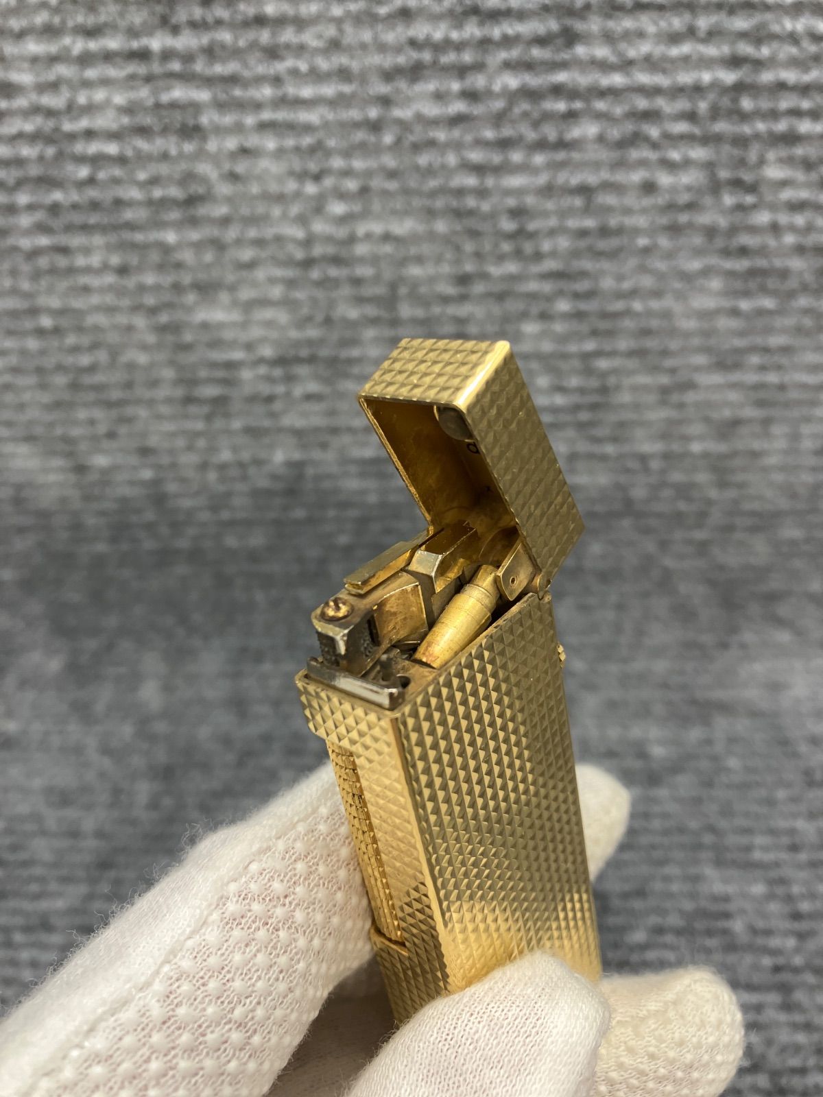 素晴らしい Dunhill ダンヒル ガスライター ローラー式 ゴールド 4717