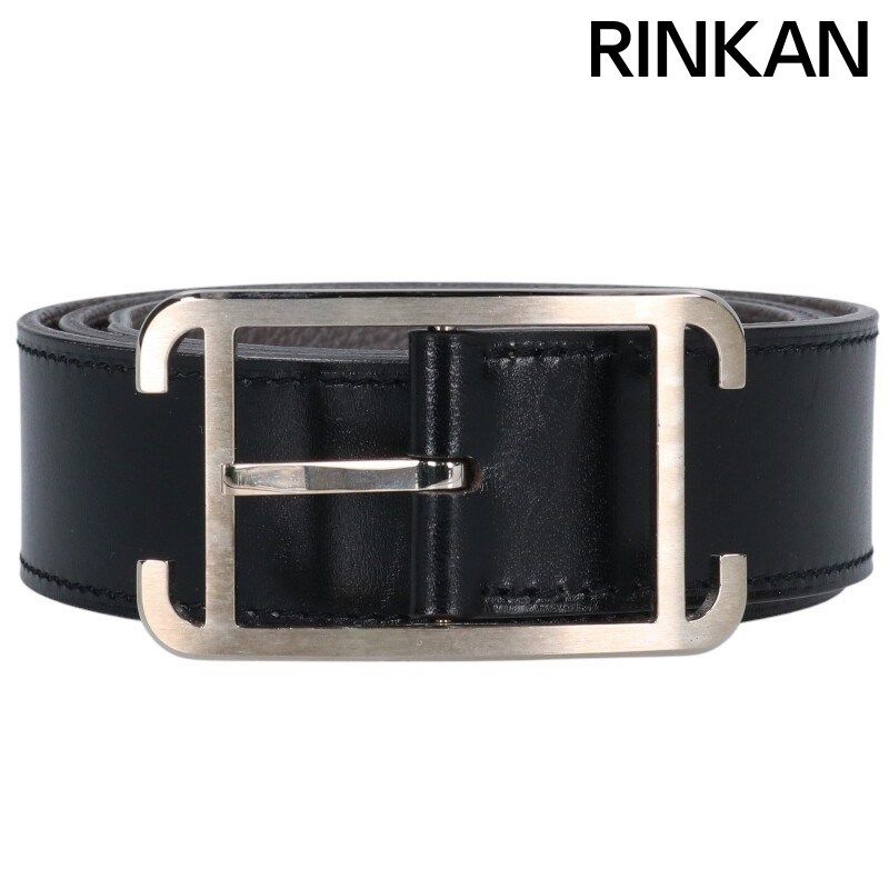 エルメス C刻印 バックルレザーベルト メンズ 85 ベルトバックル