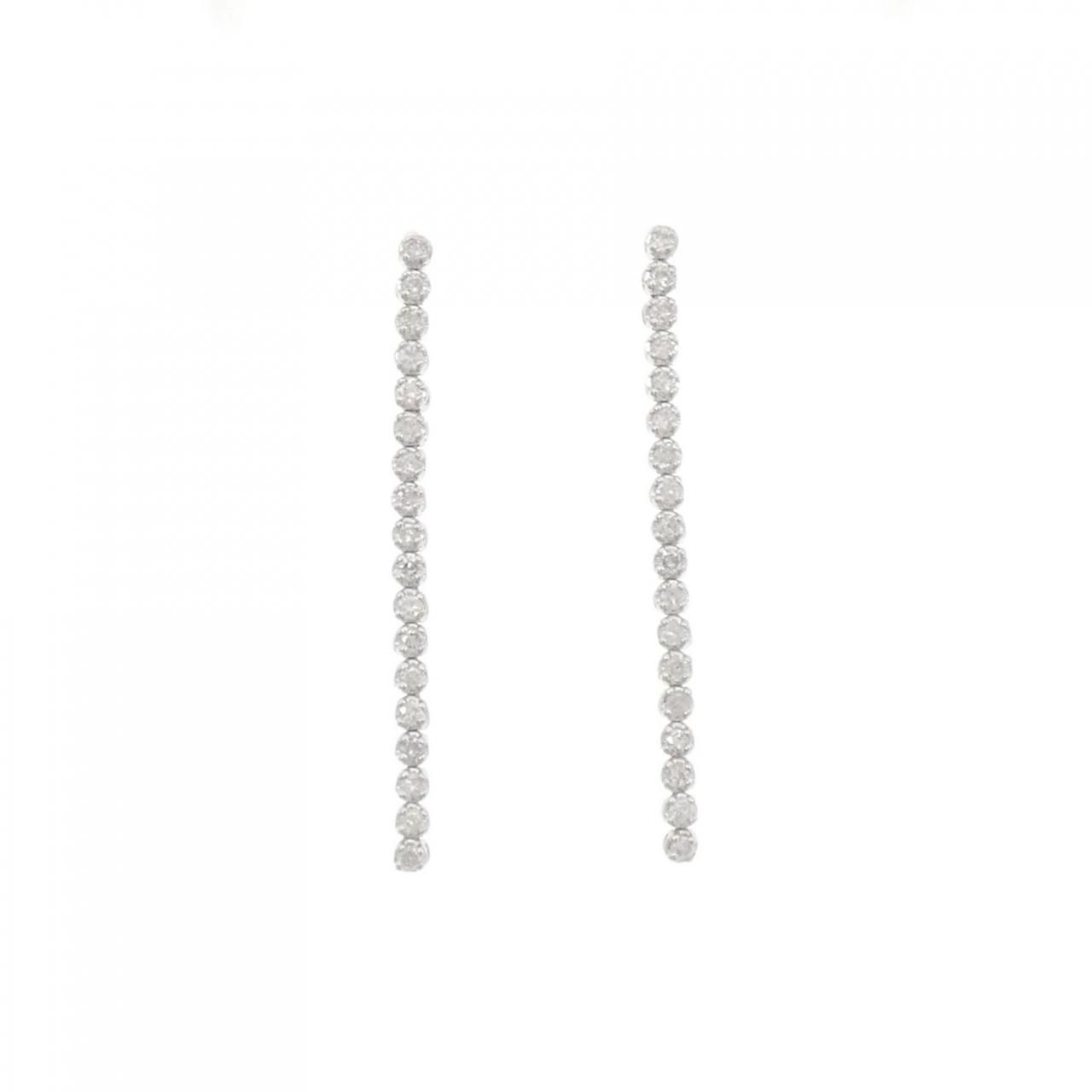 K18WG ダイヤモンド ピアス 0.40CT