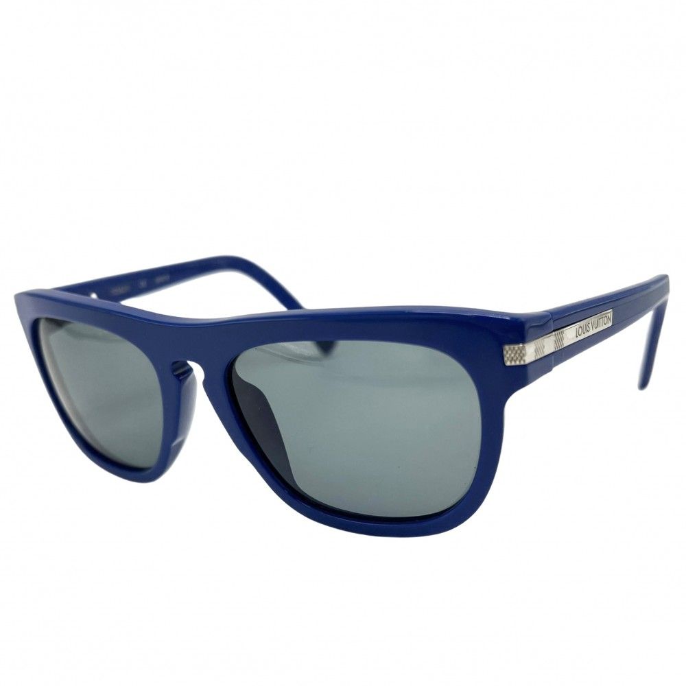 ルイヴィトン サングラス メンズ ダミエ ポゼッションPM ファッションアイテム 眼鏡 LOUIS VUITTON Z0563E プラスチック ブルー 青 シルバー金具 品