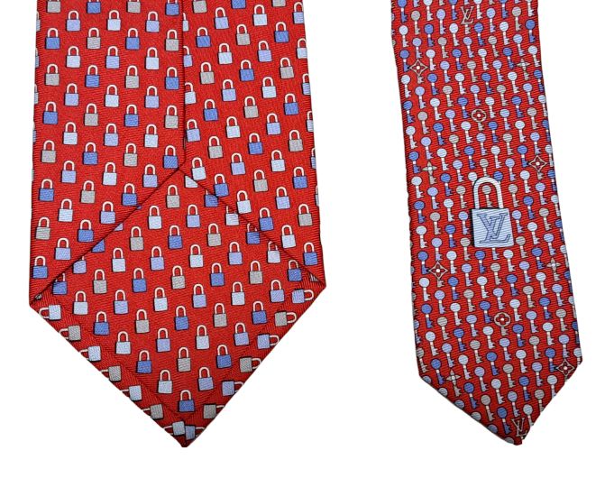 新品同様 ルイヴィトン ネクタイ クラヴァット ファインド ザ キー 8CM  