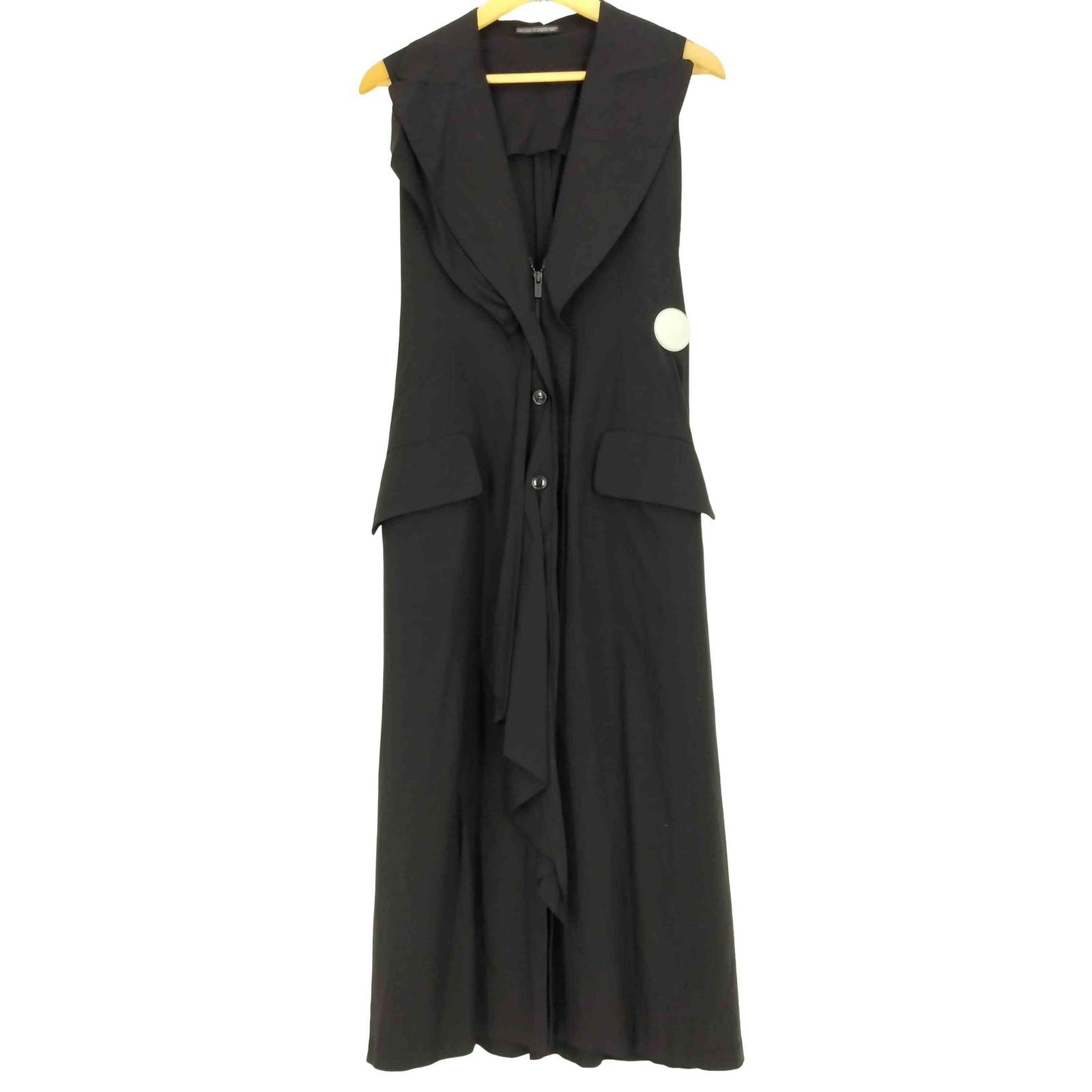 ヨウジヤマモト Yohji Yamamoto 25 SS Ry LAWN FRONT DRAPED DRESS レディース JPN 1