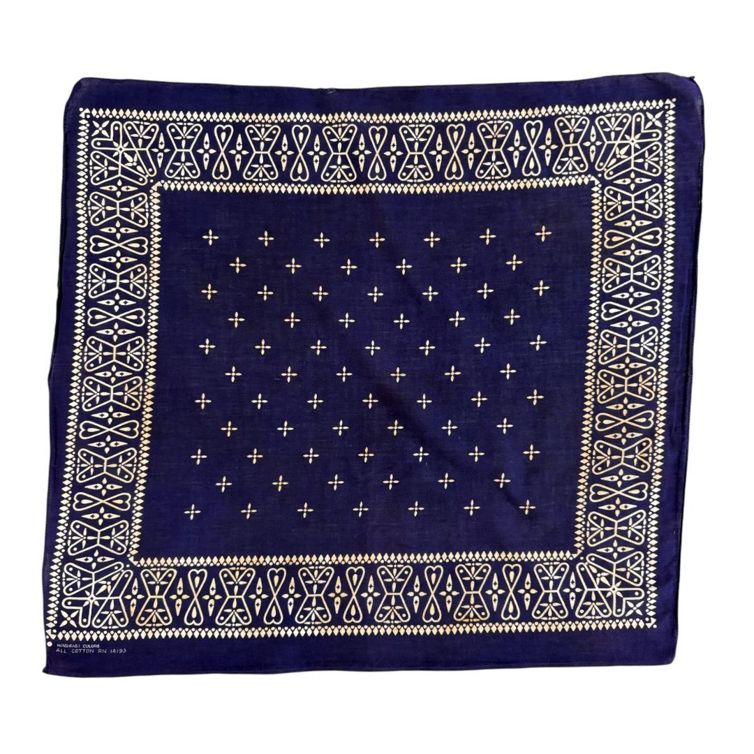 vintageバンダナ 60s USA製 RN14193 クロス B-191 - メルカリ