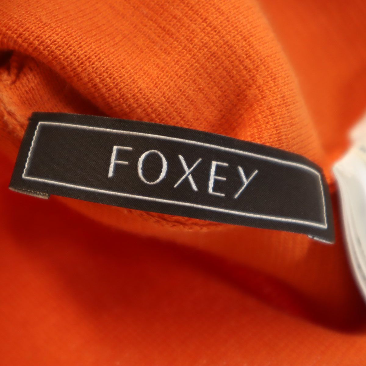 美品★フォクシー 日本製 5分袖 ボレロ 38 オレンジ カーディガン38 FOXEY フォクシー 日本製 5分袖 ボレロ 38 オレンジ