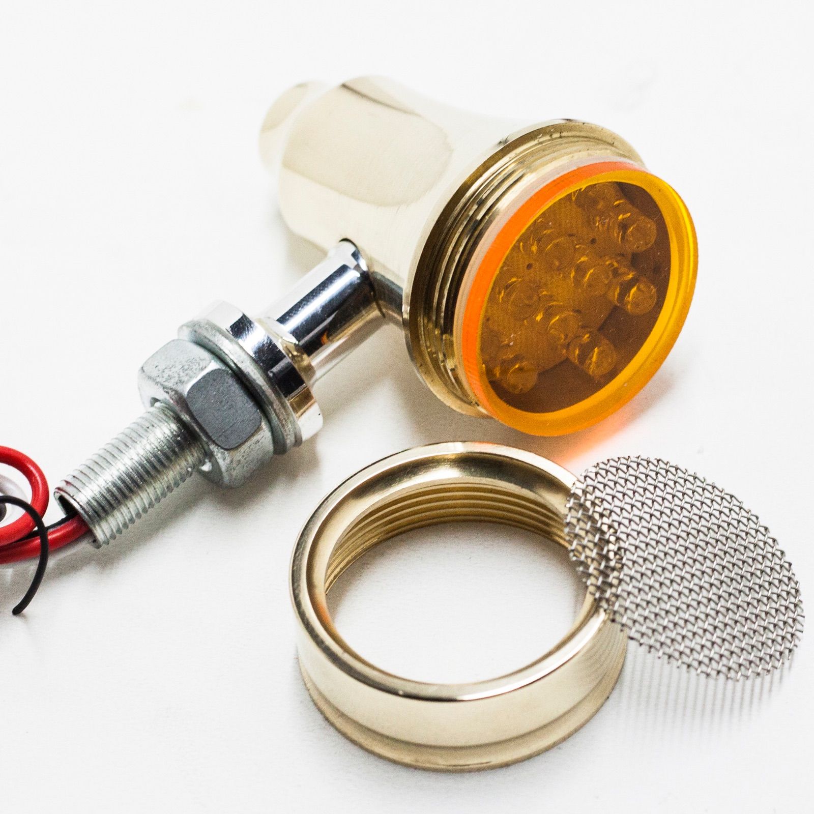 Psyclone ブラス削り出しホーンウインカー 4個セット ベスト (OSC