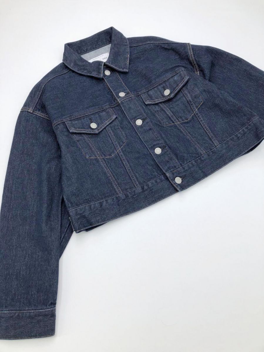 美品 Hard Rock CAFE x NAVE ハードロックカフェ x ネイヴ 背中刺繍 クロップドロゴＧジャン ジャケット size1/インディゴ メンズ
