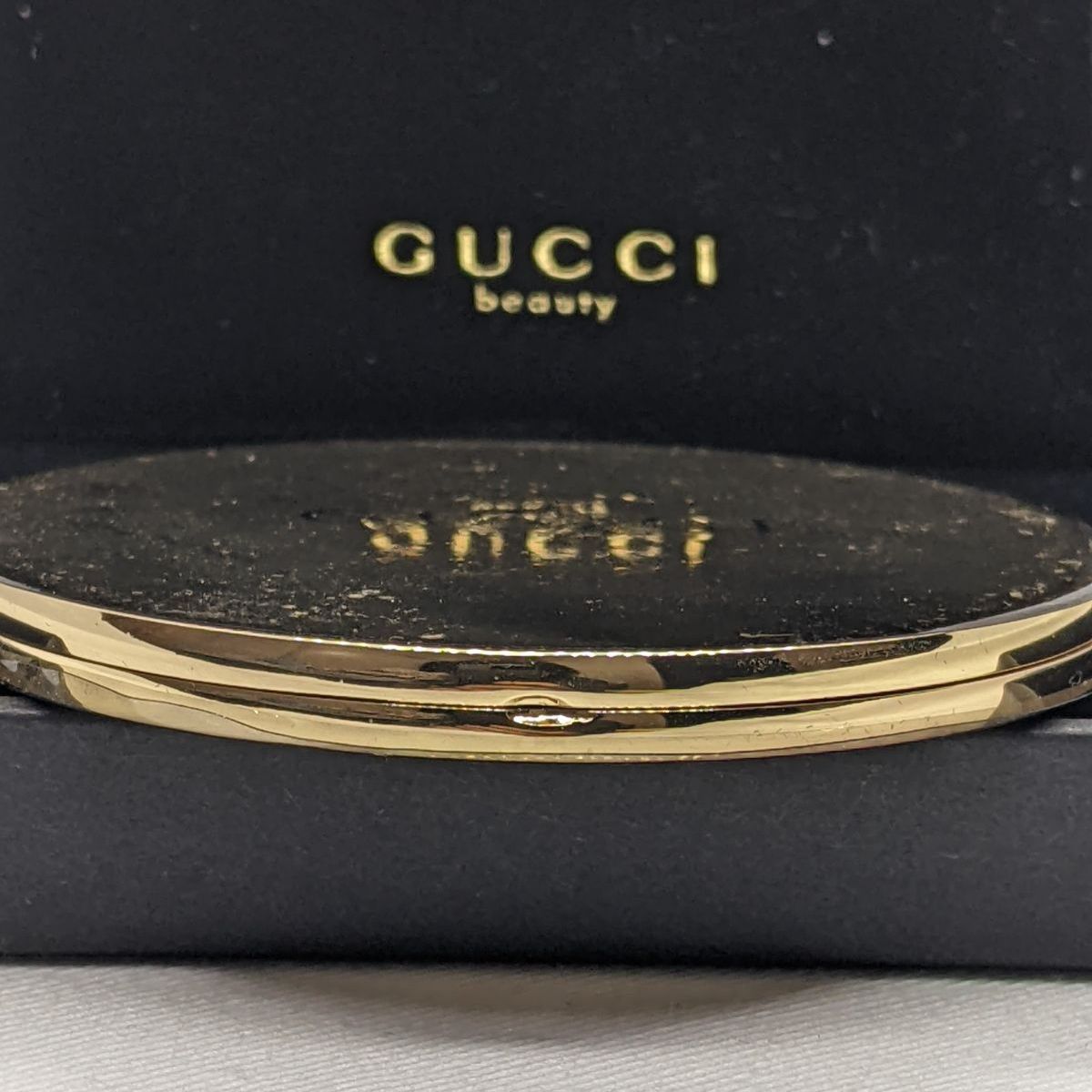 未使用 GUCCI グッチ 両面 コンパクト ミラー 手鏡 ケース 箱 付