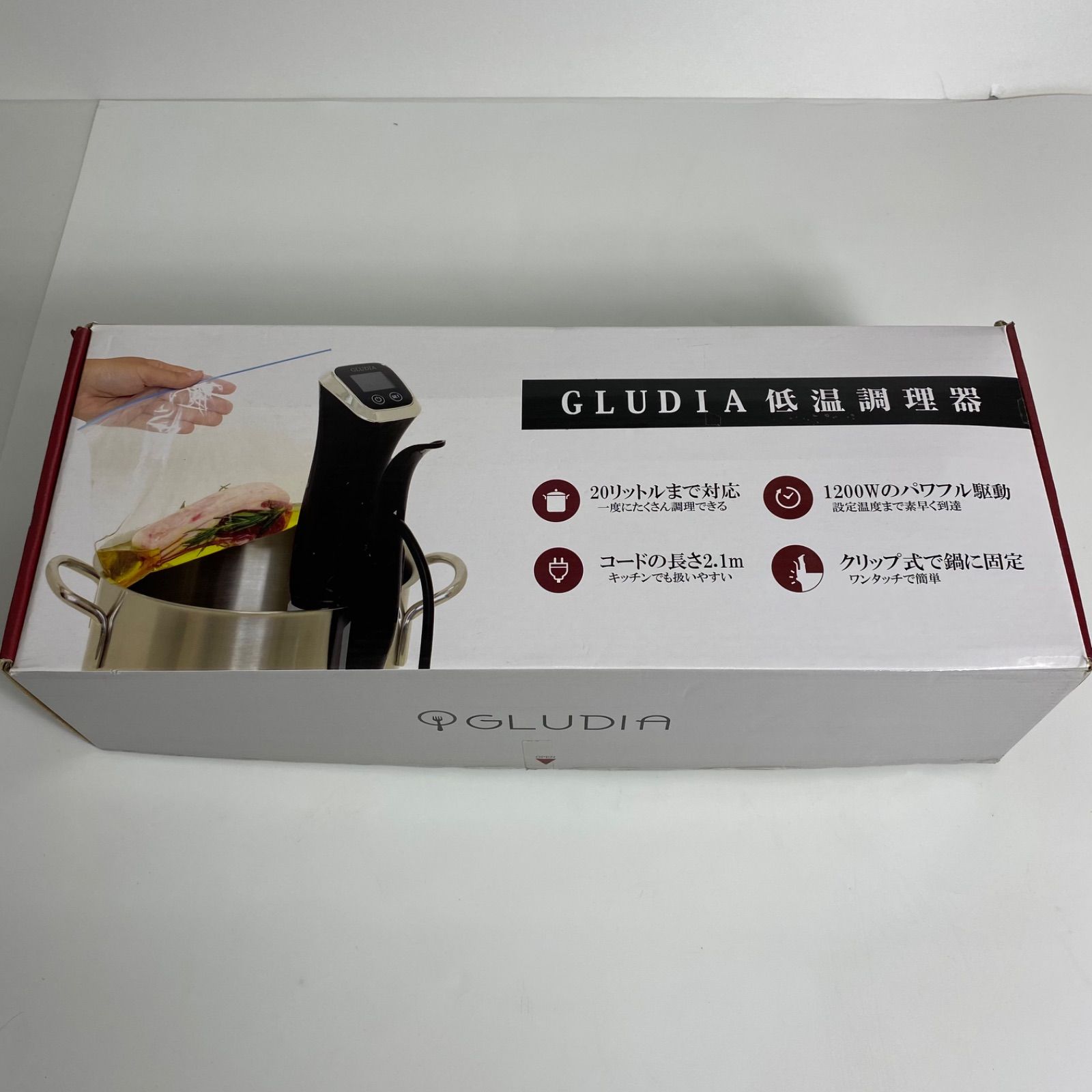 GLUDIA 低温調理器 GLU-INM01 スタイリッシュ スロークッカー 真空調理