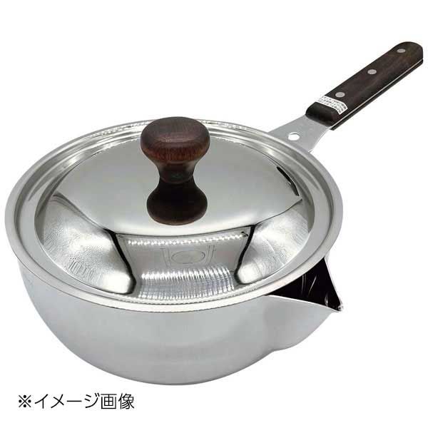 【新品】MA 18-0 カラス口パン(目盛付)18cm 1.6L 電磁 フタ付