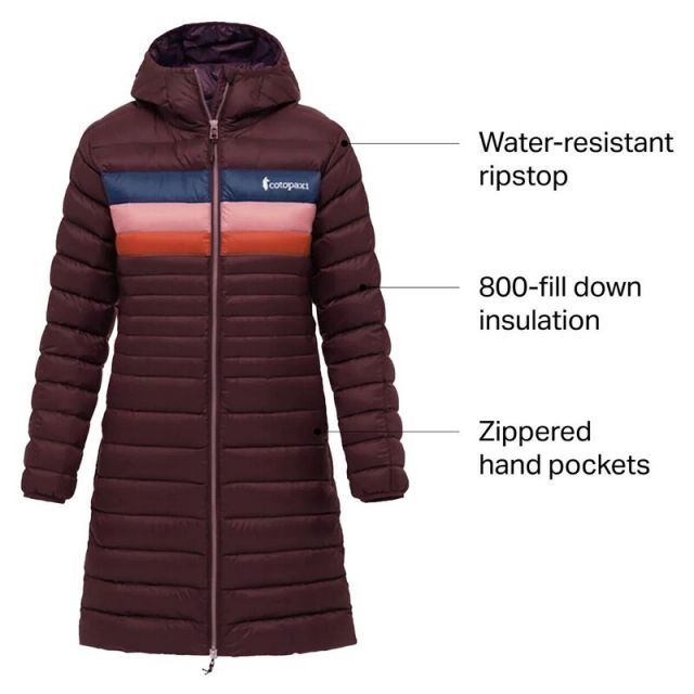 コートパクシー レディース ジャケット ブルゾン ダウンジャケット アウター Fuego Down Parka - Women s Coffee Stripes
