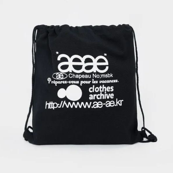 aeae ジムサック ブラックドット aeae 】ナップサック ジムサック 黒ドット ブラック韓国限定