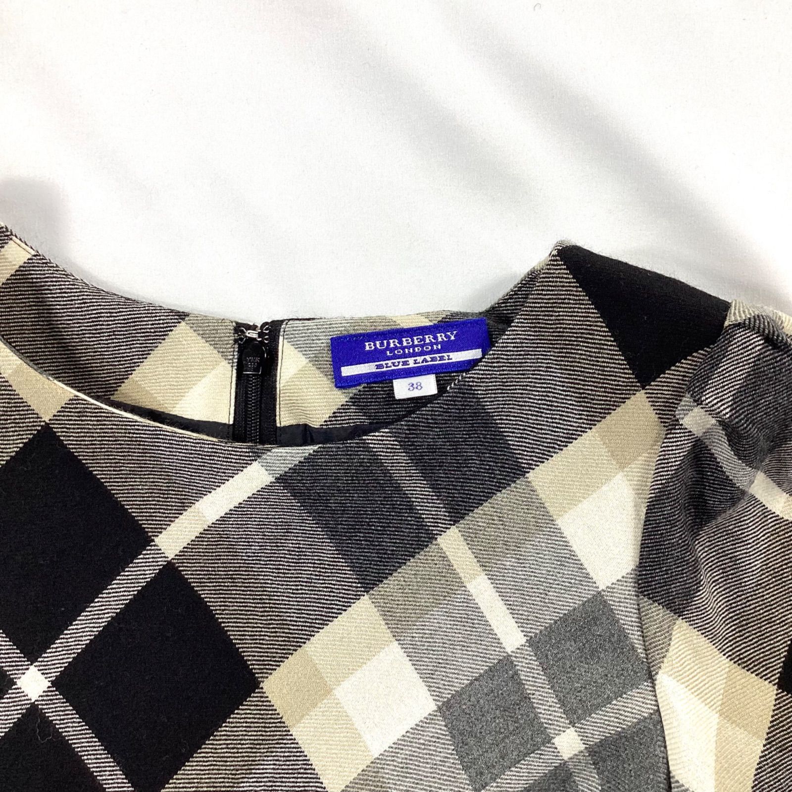 チェック柄ミニワンピース 36 バーバリーロンドン　ブルーレーベル BURBERRY BLUE LABEL バーバリーロンドン ブルーレーベル