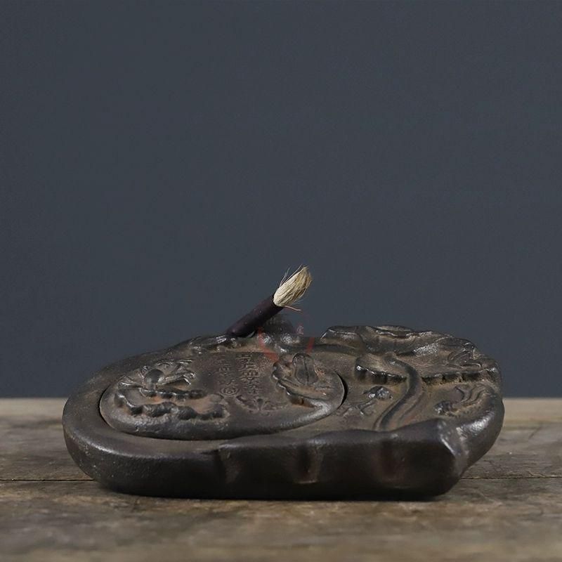 鉄器 蓮池月色硯台 蓮葉蛙筆洗 書道具 文房四宝 装飾品 工芸品 置物 鉄器 蓮池月色硯台 蓮葉蛙筆洗 書道具 文房四宝 装飾品 工芸品