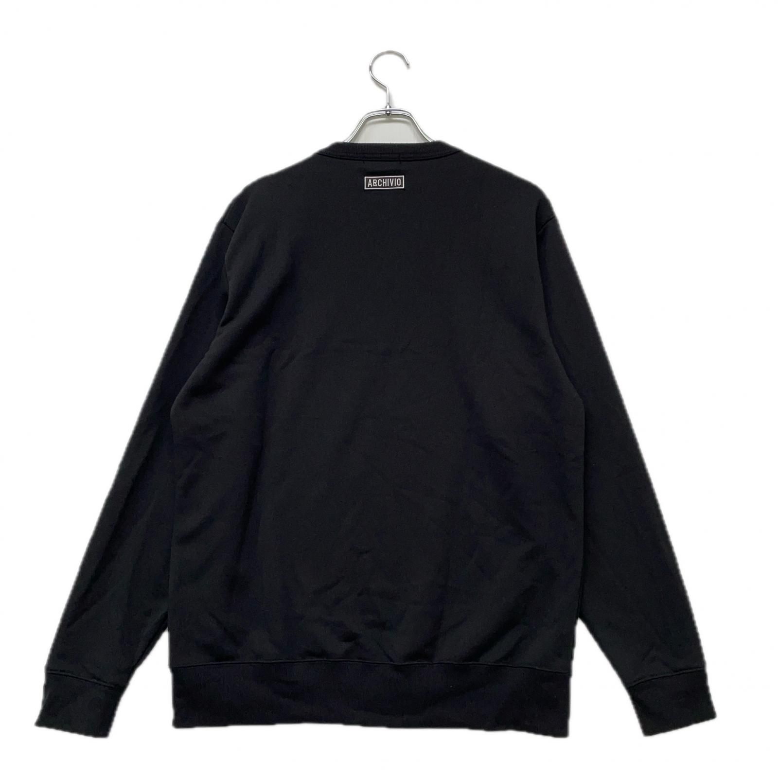 メンズ アルチビオ archivio スウェット 48 L 黒 ブラック 長袖
