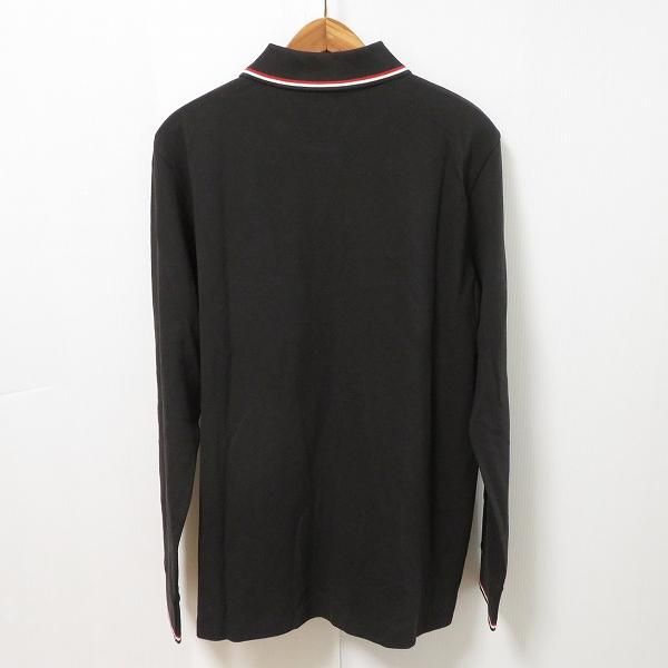 美品 XLサイズ モンクレール ロゴワッペン ポロシャツ ブラック 美品モンクレール ポロシャツ XXL ワッペン トリコロール