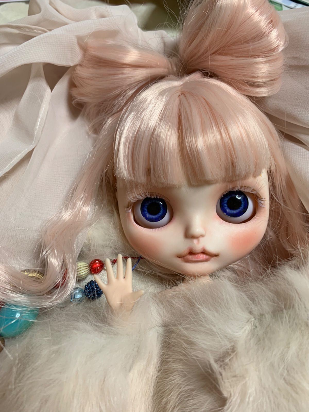 カスタムアイシードールNo.43柔らかピンク(ブライスサイズ) - メルカリ