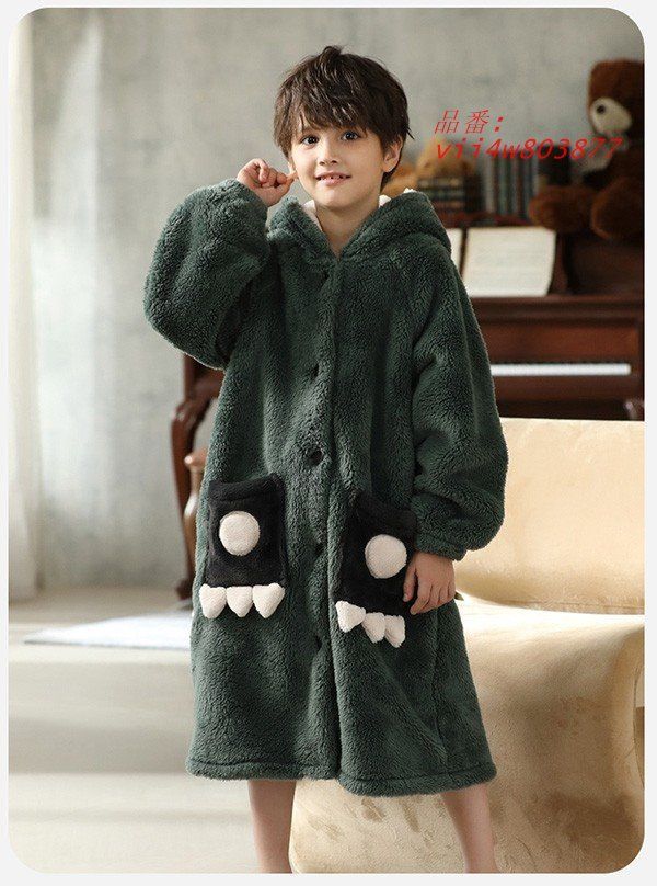 パジャマ 子供 恐竜 ガウン 110 CM 着る毛布 ルームウエア ギフト 秋 部屋着 暖かい 冬 vii 4 w 803877