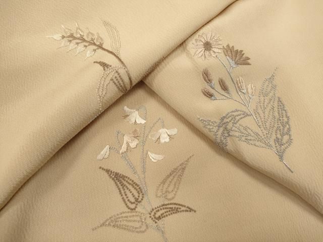 着物屋こころ□極上 訪問着 作家物 藤紫朗 総刺繍 中国三