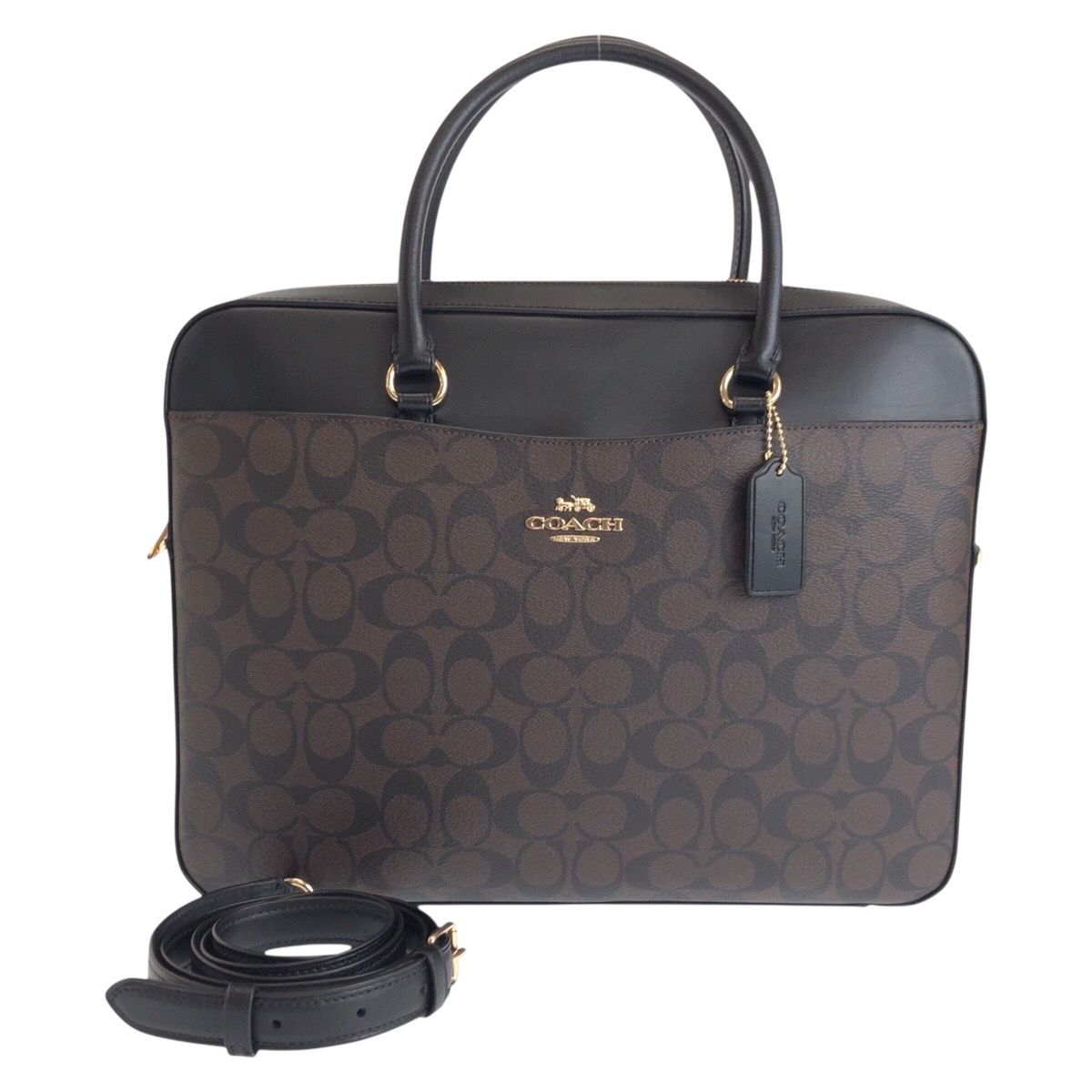 新品未使用 COACH コーチ シグネチャー ブラウン ブラック 新品未使用 COACH コーチ シグネチャー ブラウン ブラック