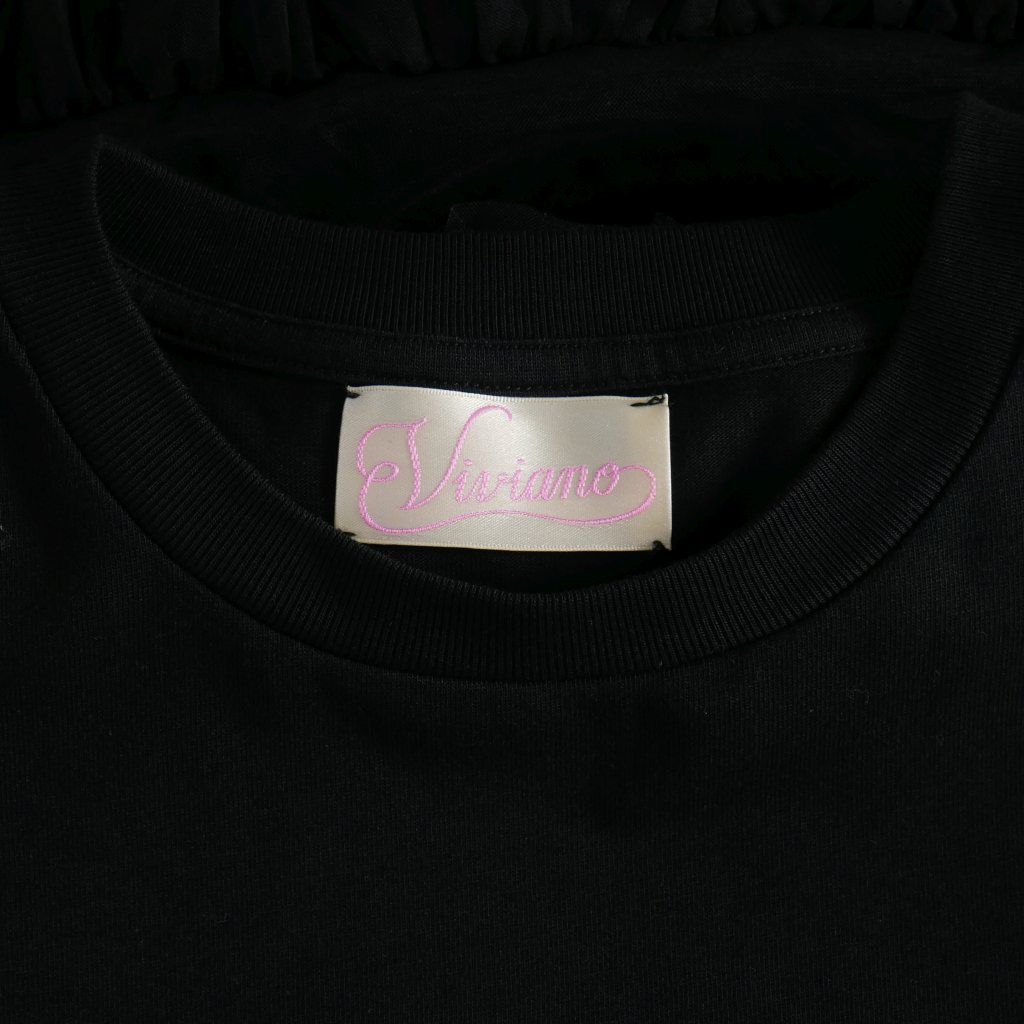 ヴィヴィアーノ VIVIANO 25SS チュール レースワンピース 半袖 クルー  